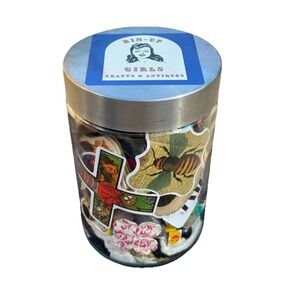 Vintage Trinket Junk Drawer Mystery Crow Confetti I Spy Core, collectibles,‎ Jar